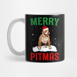 Merry Pitmas Pit bull Funny Christmas Mug